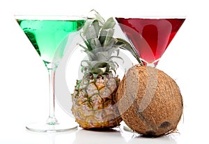 Cocktail and cocoanut