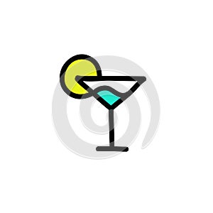 Cocktail doodle icon