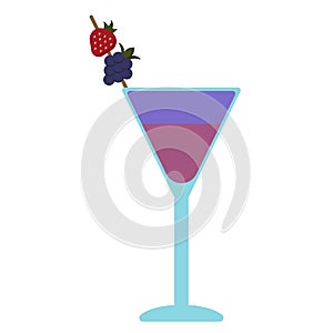 Cocktail geometric illustration isolated on background