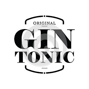 Cocktail Gin Tonic vintage sign