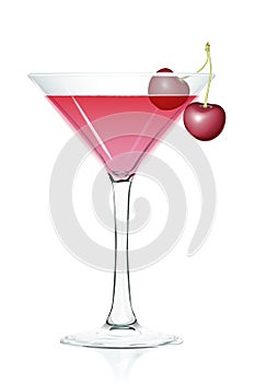 Cocktail glass Cherries