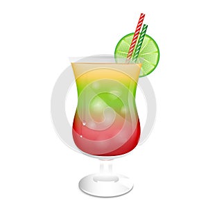 Cocktail glass garnished