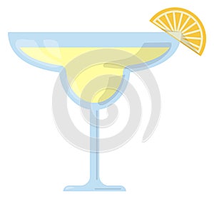 Cocktail glass icon. Alcohol drink summer refreshment