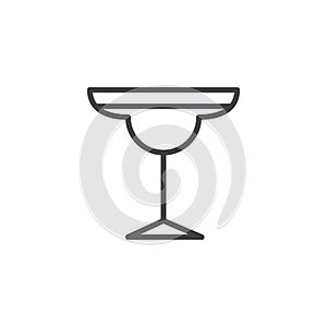 Cocktail glass line icon