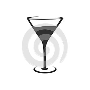 Cocktail Glass Silhouette Design