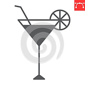 Cocktail glyph icon