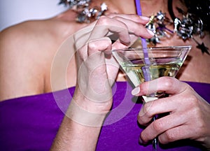 Cocktail in hands