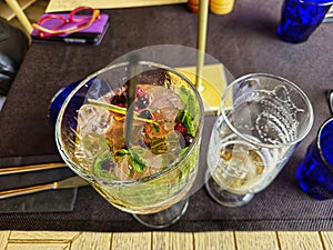 Cocktail Hugo closeup