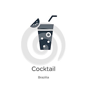 Cocktail icon vector. Trendy flat cocktail icon from brazilia collection isolated on white background. Vector illustration can be photo
