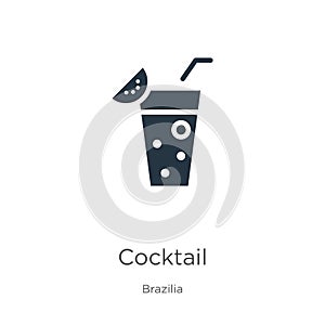 Cocktail icon vector. Trendy flat cocktail icon from brazilia collection isolated on white background. Vector illustration can be