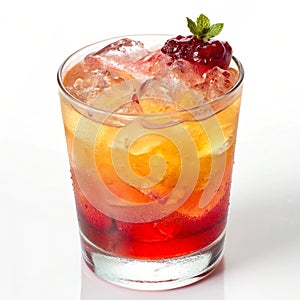 Cocktail isolated on white background photo