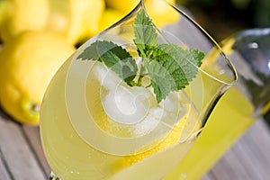 Cocktail with lemon liqueur photo