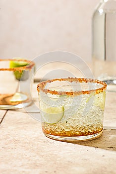 cocktail with lime and brown sugar