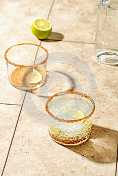 cocktail with lime and brown sugar