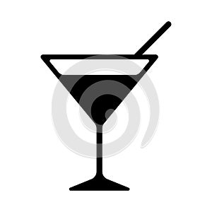 Cocktail line icon, outline vector sign, linear style pictogram isolated on white. Symbol, logo illustration. Editable stroke. Pix