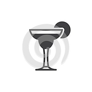 Cocktail margarita icon vector, filled flat sign photo