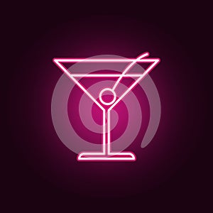 cocktail Margarita neon icon. Elements of web set. Simple icon for websites, web design, mobile app, info graphics