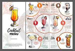Cocktail menu design photo