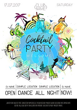 Cocktail party poster design