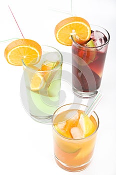 Cocktail party set isolated on a white background