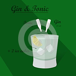 Cocktail Recipe, Vector