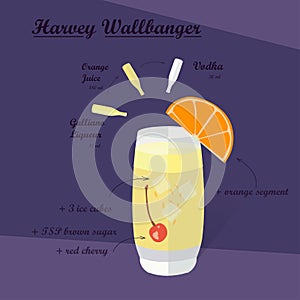 Cocktail Recipe, Vector