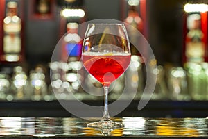 Cocktail on restaurant bar