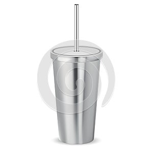 Cocktail shake cup. Coffee jar mockup. Milkshake