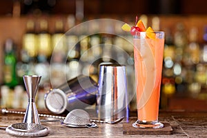 Cocktail shaker, bartender tools, a set of equipment