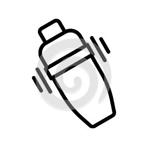 Cocktail shaker vector illustration, Beverage line style icon