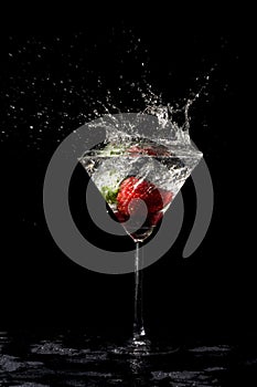 Cocktail splash strawberry