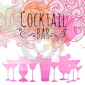 Cocktail triangle background