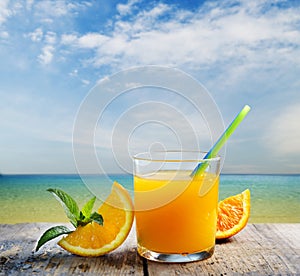 Cocktail on tropical beach