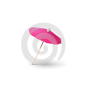 Cocktail umbrella isolated on white background for your creativity