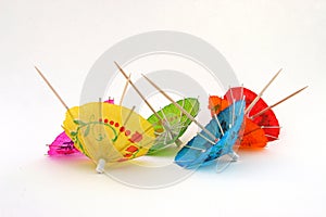 Cocktail umbrellas, upside down