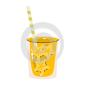 Cocktail vector flat illustration. Classic cocktail Alcohol beverage