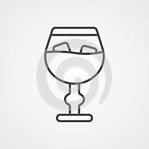 Cocktail vector icon sign symbol