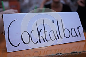 Cocktailbar sign