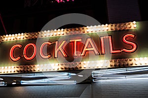 Cocktails Neon Sign and Lights