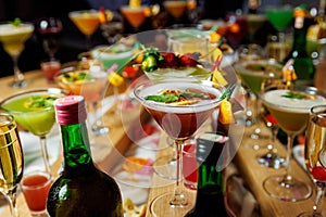 Cocktails ready for the party