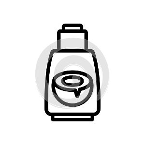 Cocnut cosmetic cream icon vector outline illustration