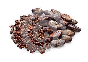 Cocoa Beans with nibs .