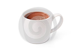 Cocoa drink in white mug