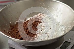 Cocoa and flour