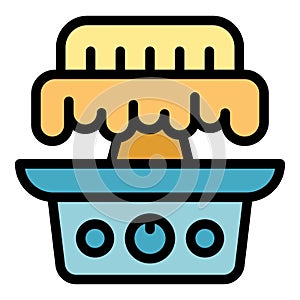 Cocoa fountain icon vector flat