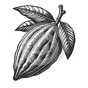 Cocoa Pods and Chocolate Bar sketch vector