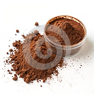 Cocoa powder isolated photo