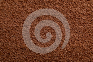 Cocoa powder textured background, close up