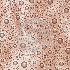 Cocoa seamless pattern with milkshake texture top view