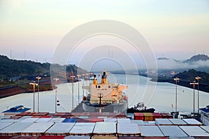 Cocoli Locks landscape, Panama Canal.